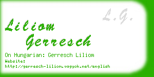 liliom gerresch business card